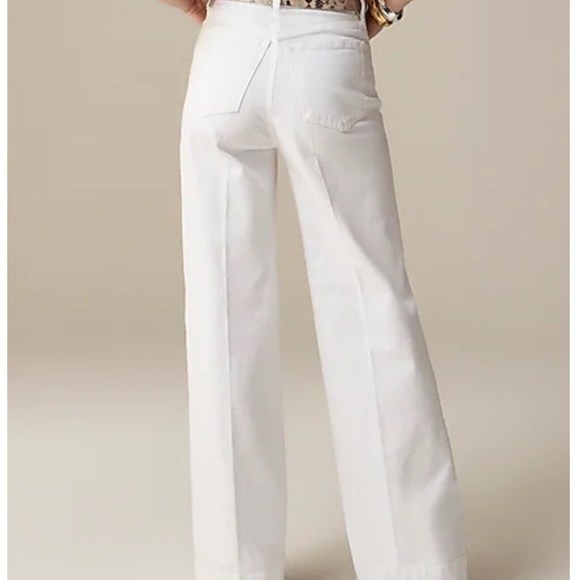 NWT J. Crew Women’s White Wide-leg denim trouser SZ Various - Picture 2 of 16